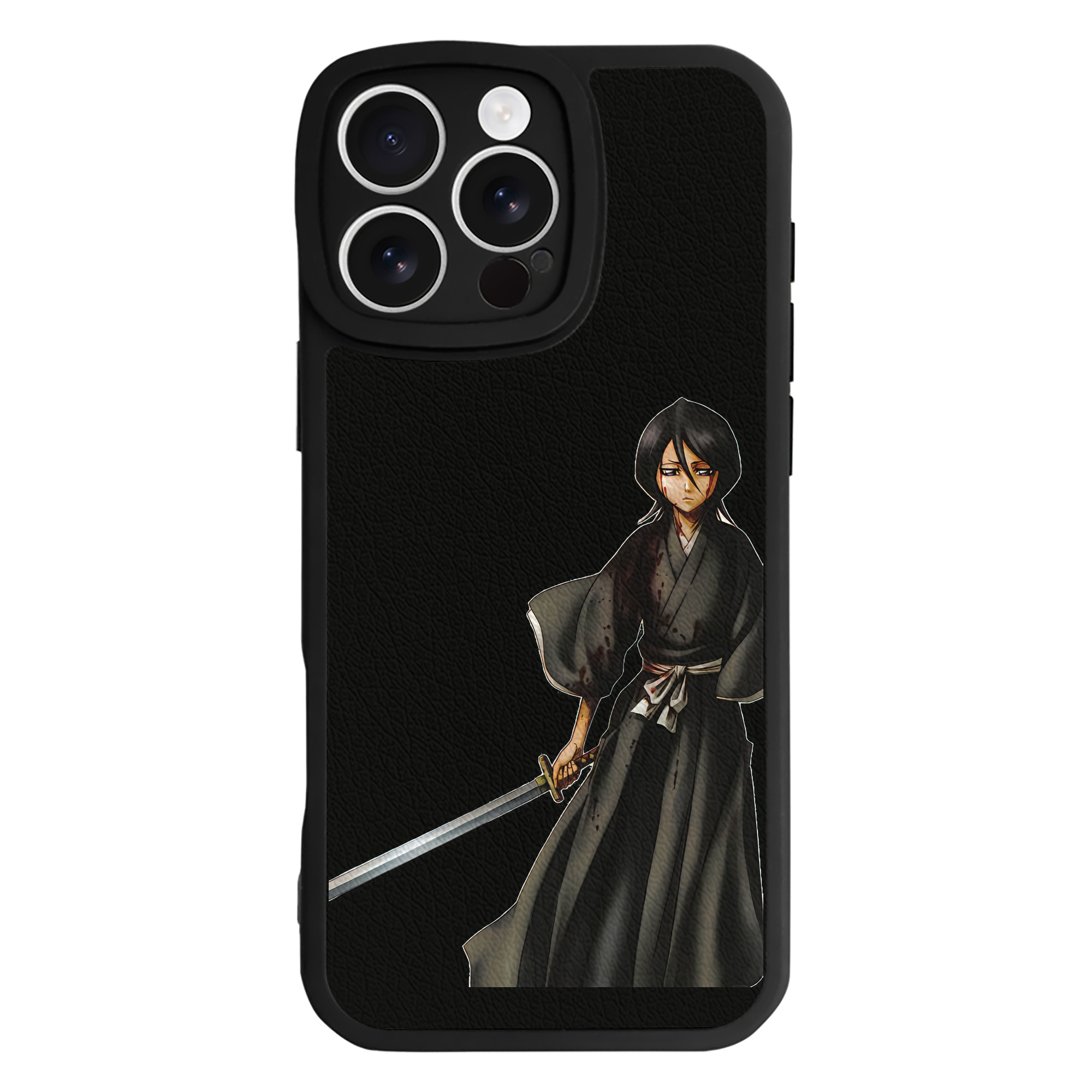 （画像用） ブリーチ 朽木ルキア BLEACH Kuchiki Rukia 【iPhone 16シリーズ対応】シリコンスマホケース（レザー調） 材質：シリコン